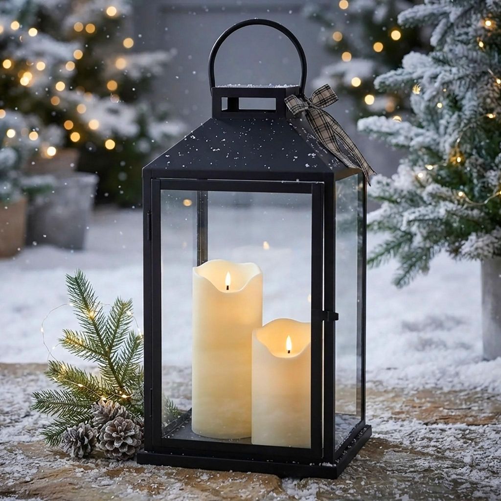 XXXL LED Outdoor Kerze cremeweiß mit Timer 2er Set