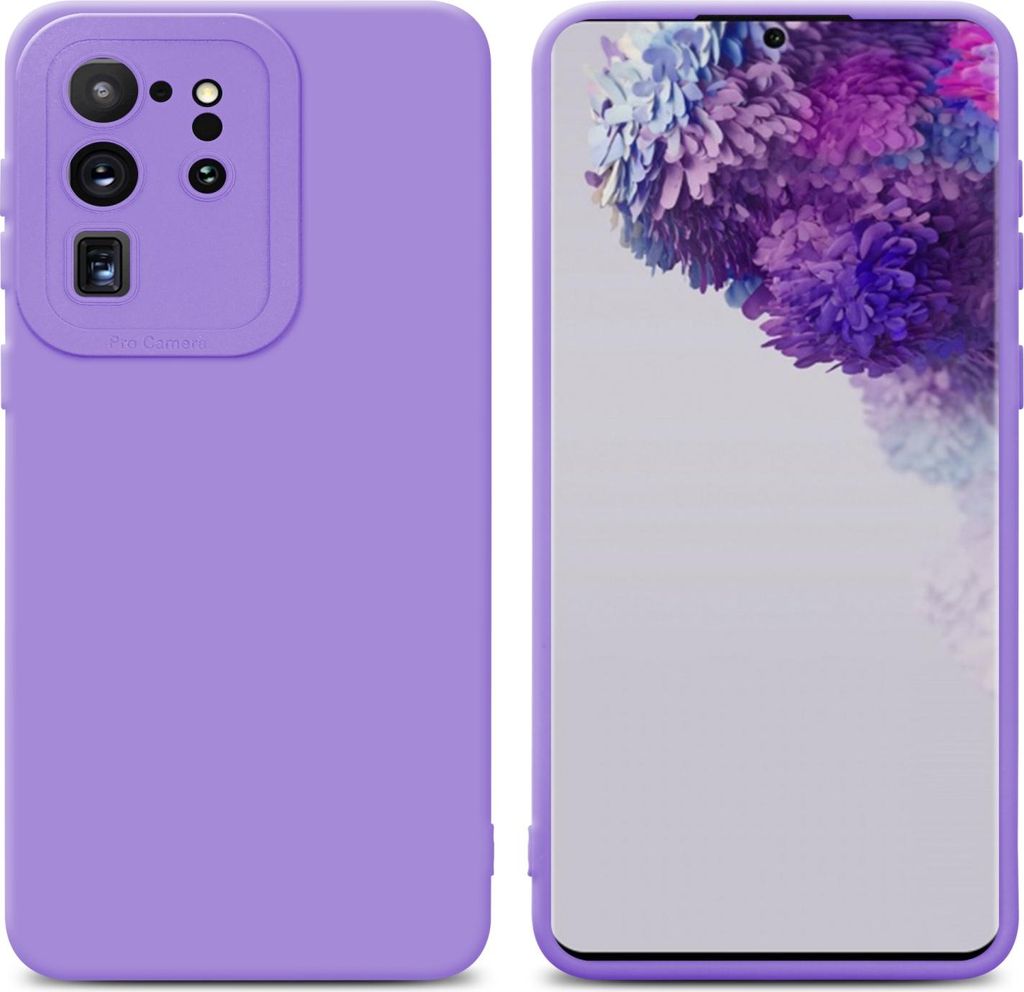 Cadorabo Hülle für Samsung Galaxy S20 ULTRA Schutz Hülle in Lila TPU Silikon Etui Case Handyhülle