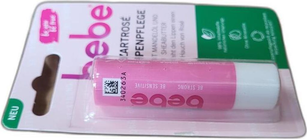 Bebe Lipstick Zartrose Lippenpflege mit Mandelöl und Sheabutter