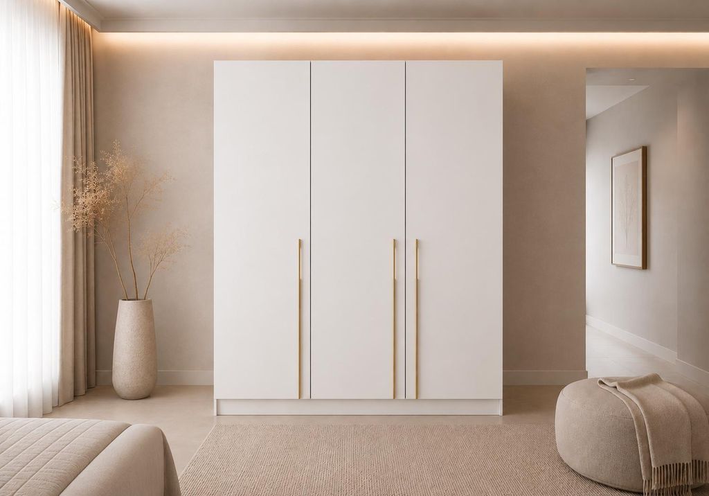 Kleiderschrank 3-türig Schrank Garderobe Schlafzimmer Produktbild  KI-generiertes Bild