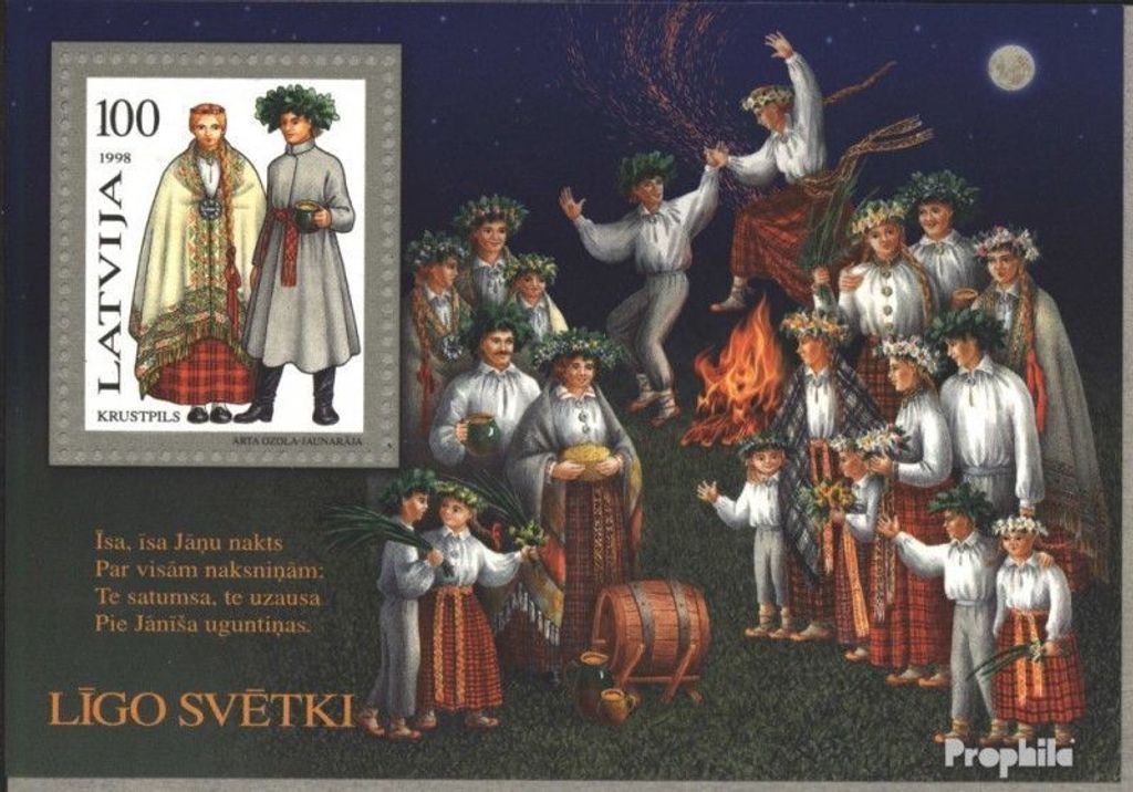 Briefmarken Lettland 1998 Mi Block12 (kompl.Ausg.) postfrisch Trachten