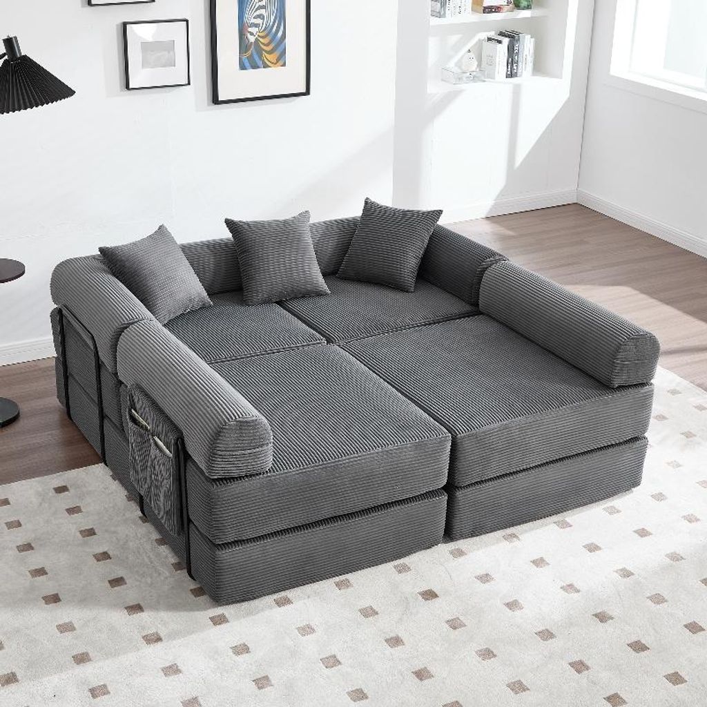 Modulares Familiensofa mit Stauraum 270x180x64cm, Produktbild 