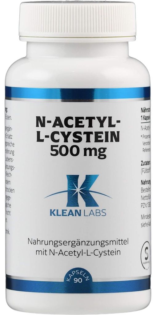 N-Acetyl-L-Cystein 500 mg Klean Labs Kapseln 90 St Produktbild 