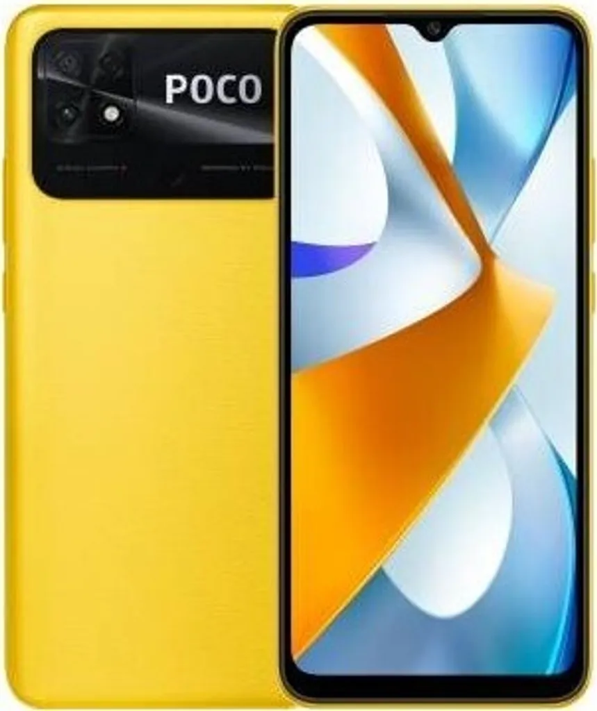 Téléphone Mobile POCO C40 Android Écran Géant 6,71" Jaune 32Go Version EU