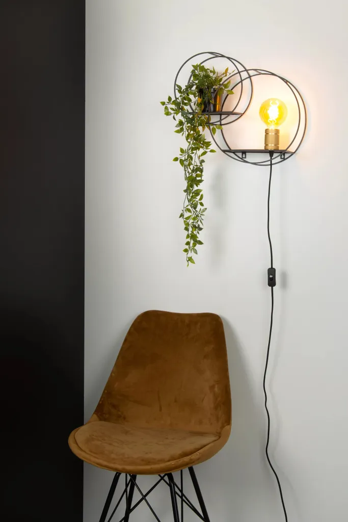 Luminaire d'appoint CIRCLE à fixer sur étagère Métal Noir E27 - 3