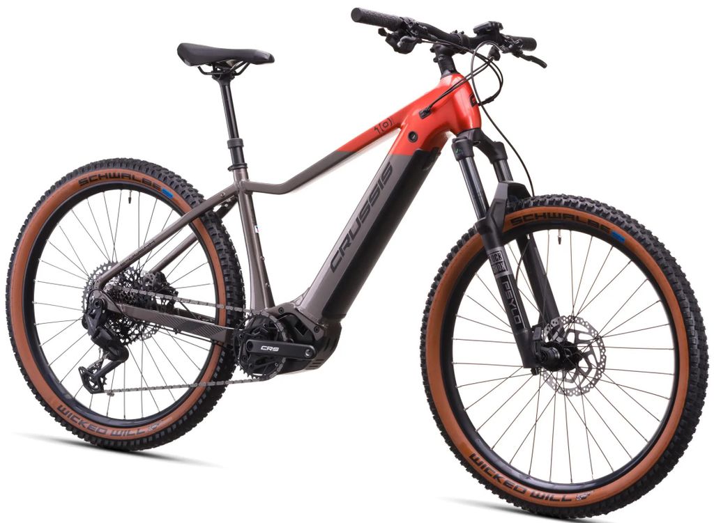27,5 Zoll E-bike Elektrofahrrad MTB Crussis 2026 Modell e-Gura 10.11-(894Wh) 24,85Ah 95Nm Rahmenhöhe 17"(42,3 cm) Rot/Grau