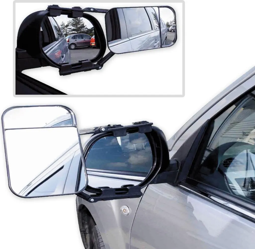 Miroir de caravane à double fixation stable - Large champ de vision HD - 13