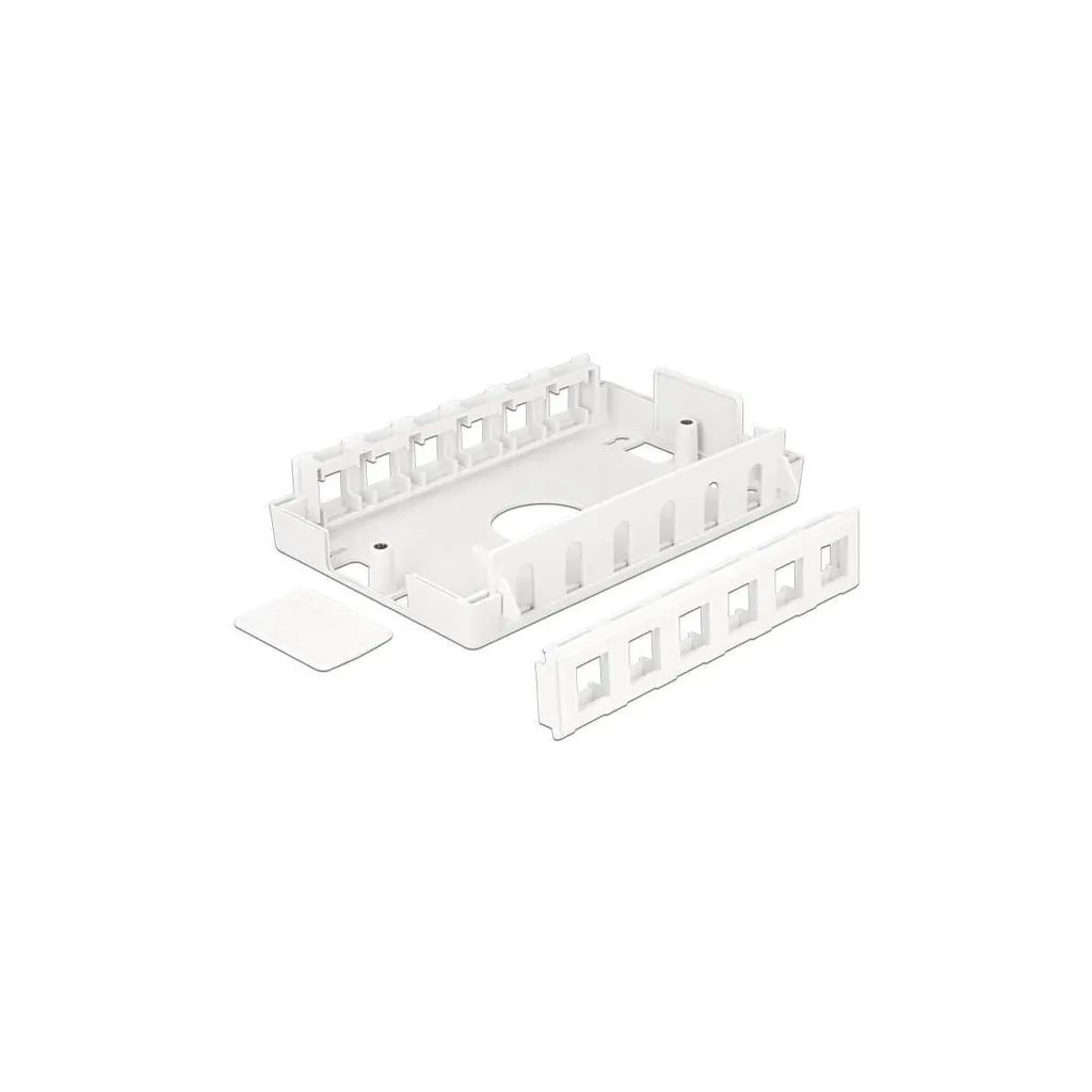 Boîtier Keystone 12 Ports Delock en Métal Robuste avec Support de Câbles