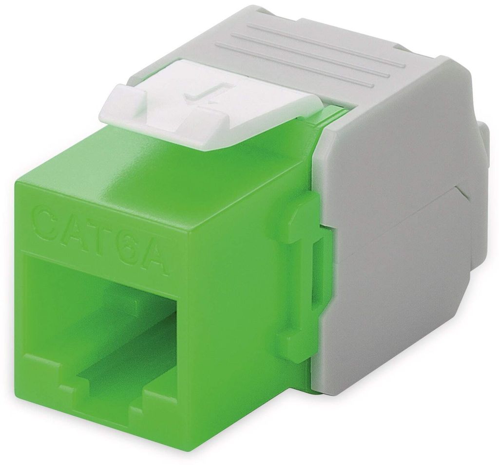 WENTRONIC CAT 6a KeyStone RJ45 Jack,ungeschirmt, 500MHz - Zum Einbau in Modular-Verteilerfelder bis