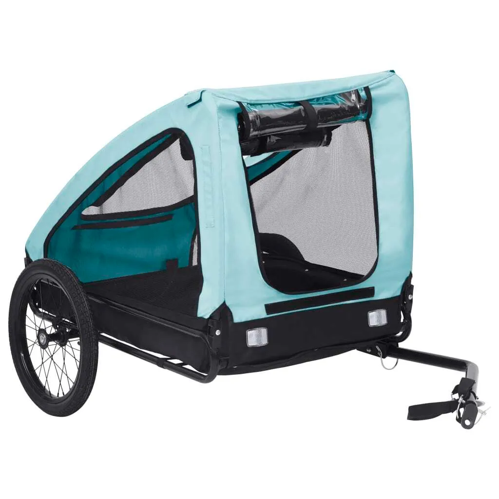 Remorque vélo pour chiens vidaXL pliable bleu et noir pour cyclisme