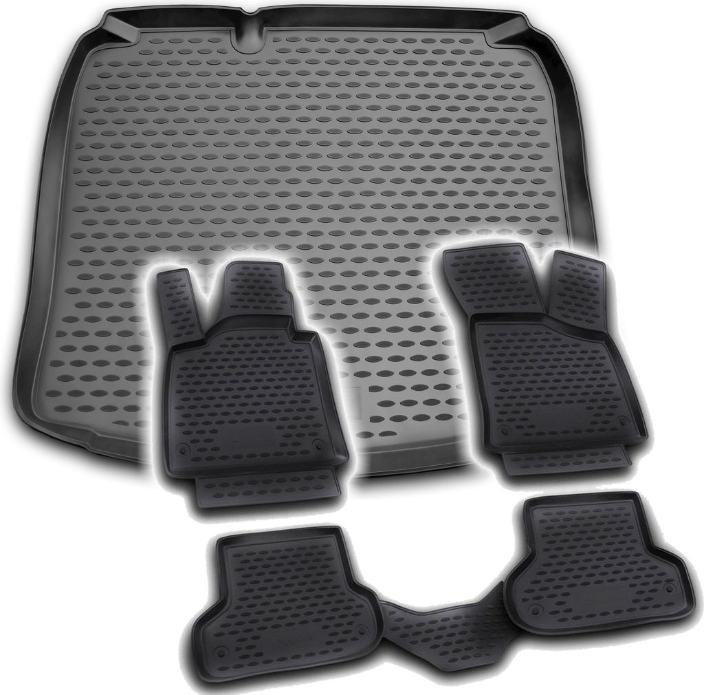Gummi Kofferraumwanne + Fußmatten Set für Audi A3 8P + 8PA, Bj. -10/2012