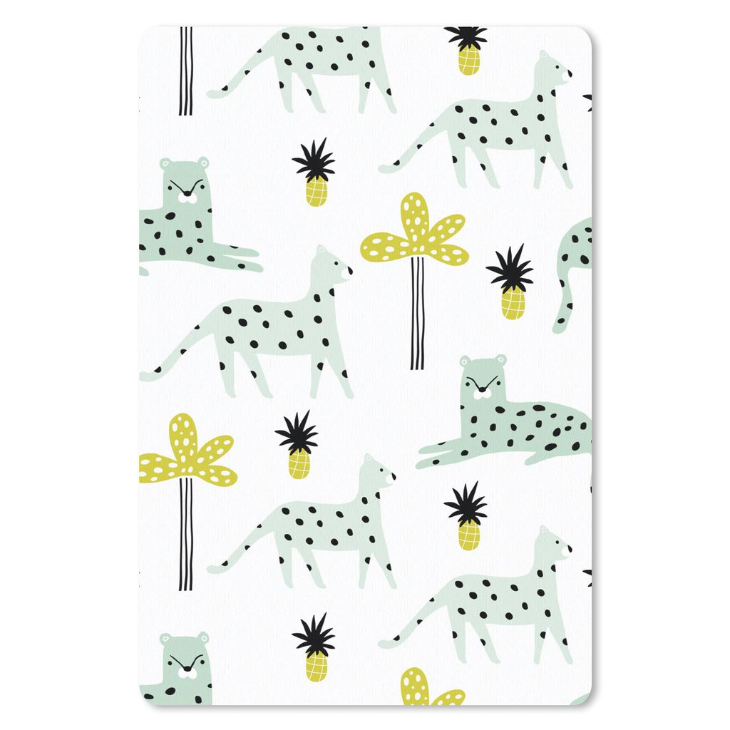 MuchoWow Mauspad Mousepad Panther - Obst - Baum 40x60 cm - Mousepads - Maus Mat - Pad - Mausunterlage - Schreibtisch Accesoire