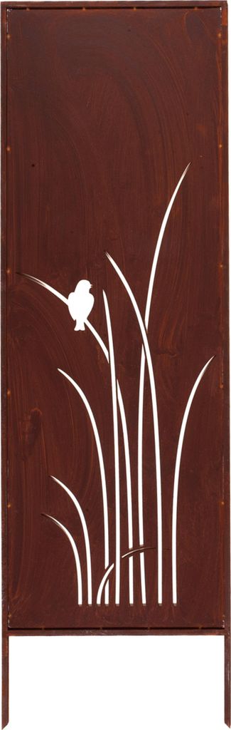 Sichtschutz Metall - 160 cm x 50 cm - Edelrost - Rostoptik Sichtschutz für Garten - Sichtschutzelement - Sichtschutzwand - Gartendekoration Zaun -...