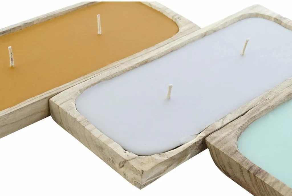 Set de 3 Bougies Décoratives DKD Home Decor pour une Ambiance Zen 35cm
