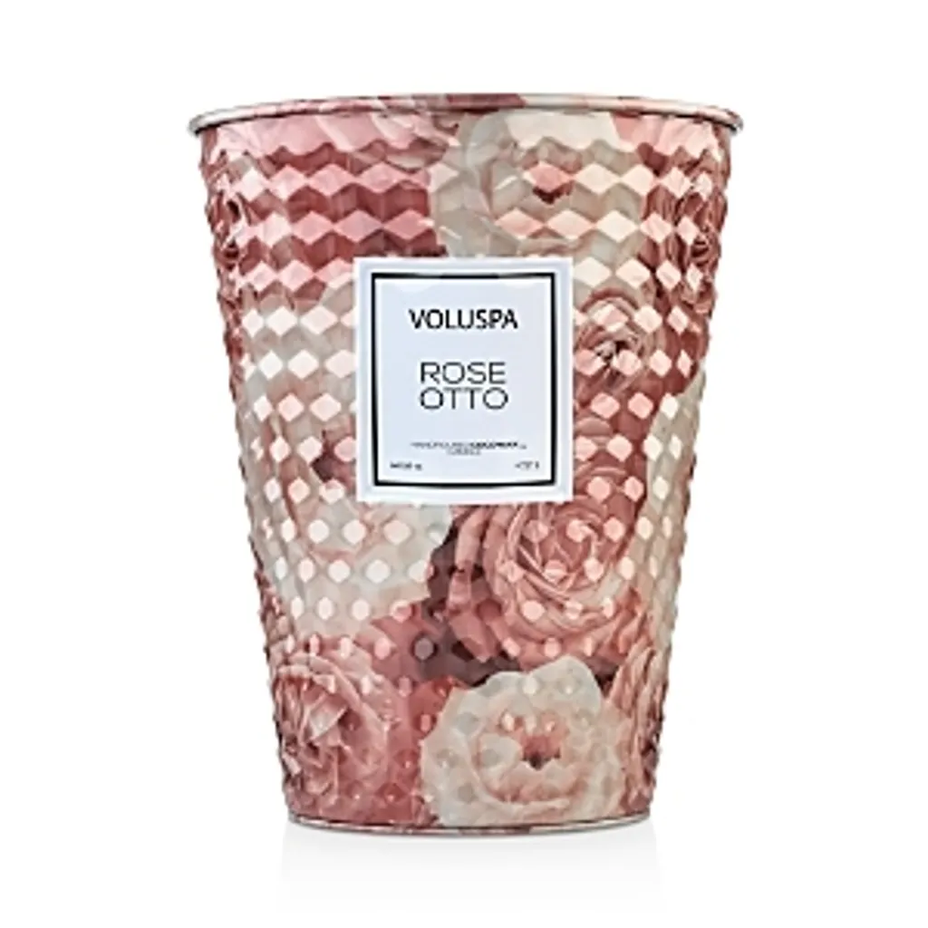 Bougie Voluspa Rose Otto 2 Mèches : Parfum Floral sans Fumée Noire 737g
