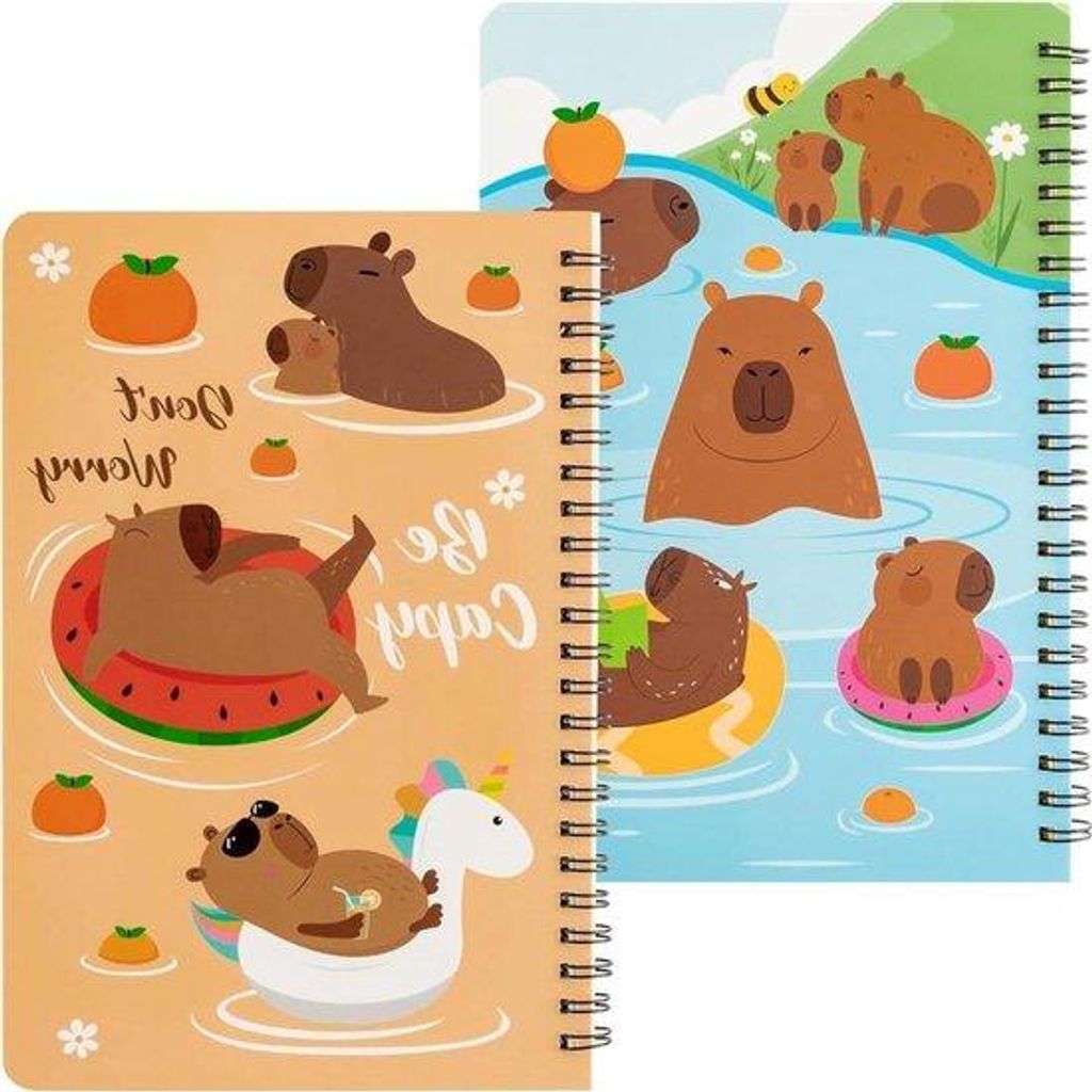 Kleine A5 Notitiebücher 2er-Pack - 14 x 21 cm - Wasserabweisend - Spiralbindung - für Tagebücher und Geschenke.
