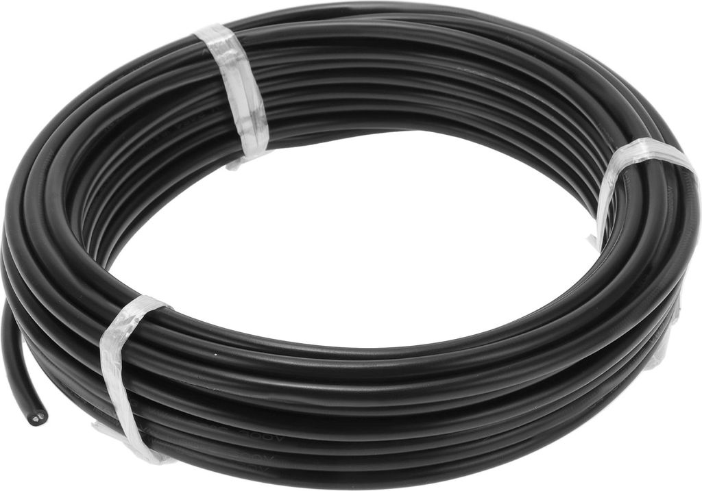 1 Stück Erdungsdraht Vollständig isoliert & Soft-Touch-Mantel Stromkabel 15m Schwarz TC 16AWG 2 Leiter