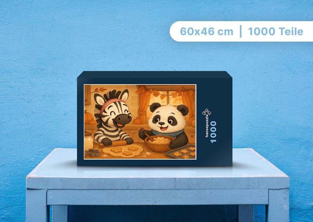 hansepuzzle 110421 - Zara und Pippin Puzzle, 1000 Teile, Kinder, 60,0 x 46,0cm mit hochwertiger Aufbewahrung, Kartonbox & Beutel