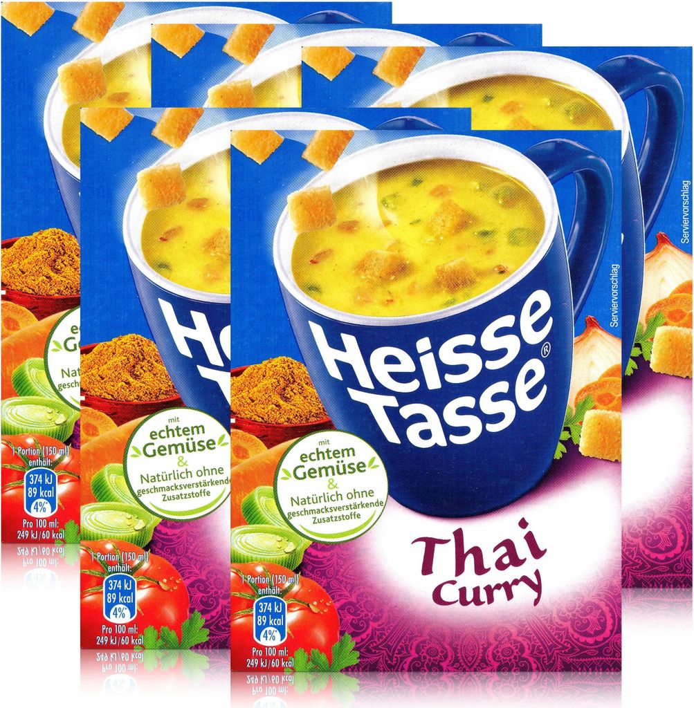 Heisse Tasse Thai Curry mit Croûtons 3 Beutel á 19,2g (5er Produktbild 