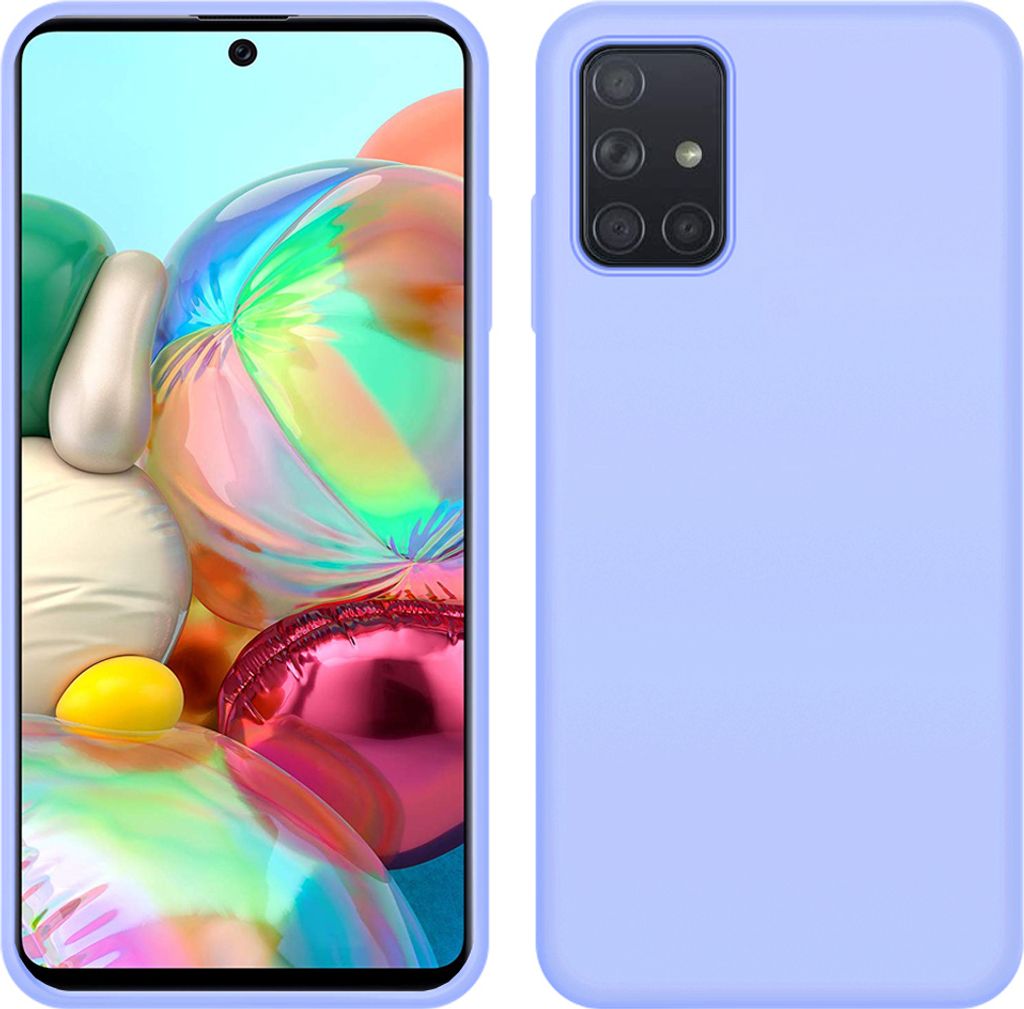 Galaxy A71 Hülle, LaimTop Slim Flüssig Silikon Soft Gel Gummi Stoßfest Kratzfest Schutzhülle für Samsung Galaxy A71 Lila