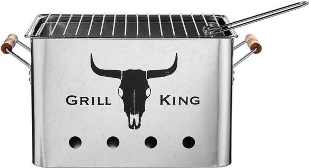 Obdĺžnikový gril BBQ-Grill King, zinok, 32x20x20 cm, Obrázok produktu 
