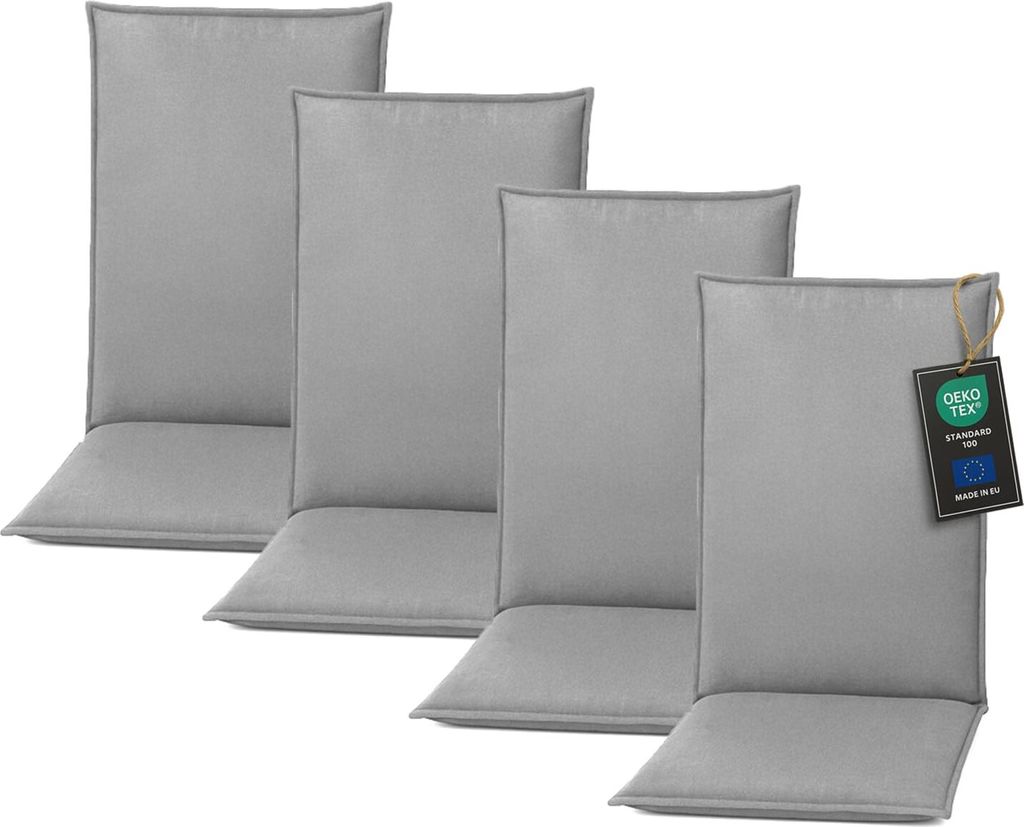 Pillows24 Sitzkissen Stuhl Outdoor - 120x50x8 cm / Grau – Produktbild 