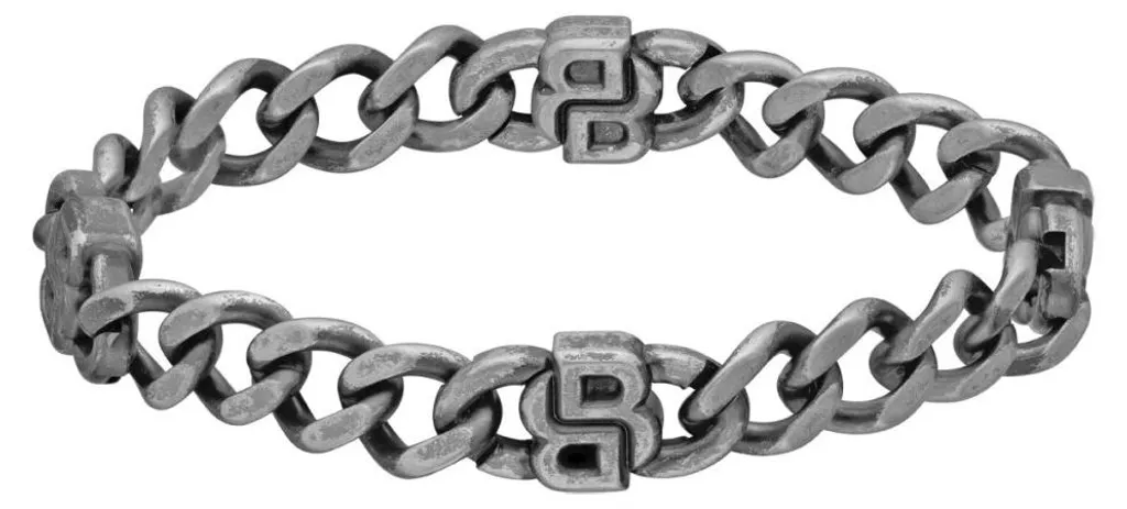 Bracelet homme BOSS en acier inoxydable, accessoire chic Double B Absolute