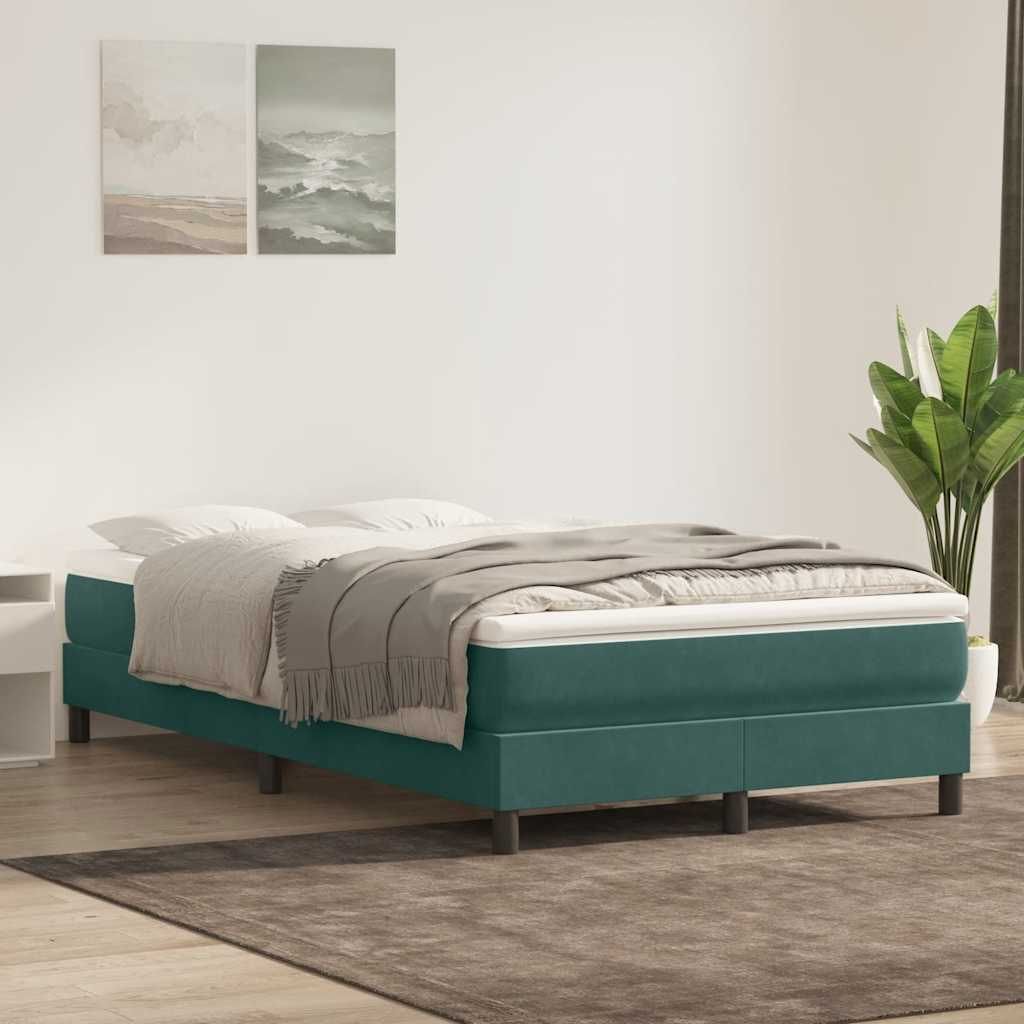 Boxspringbett ohne Matratze Dunkelgrün 120x220 cm Samt ,Klassische Betten 2025
