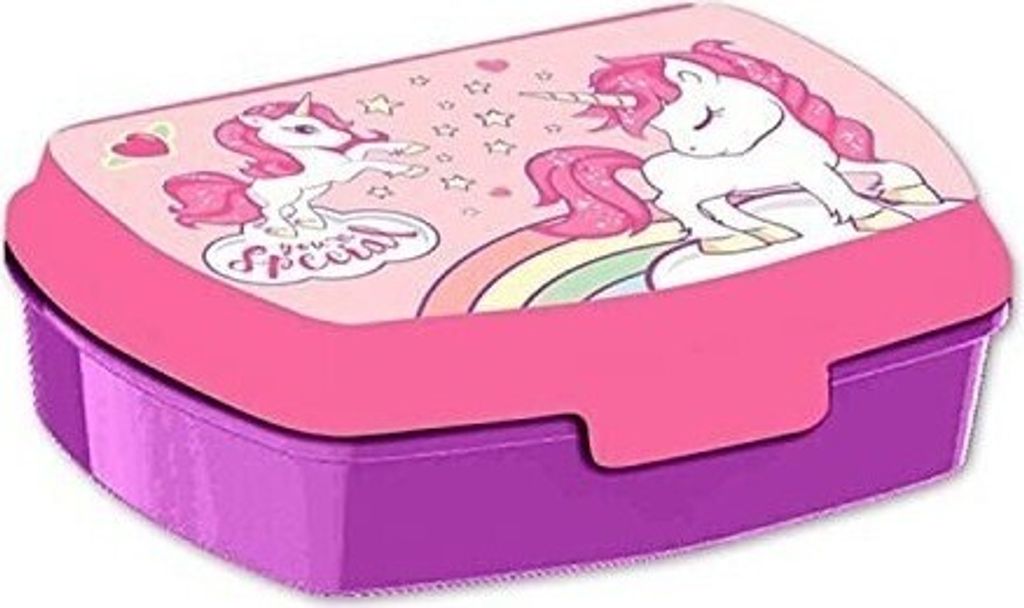 HOVUK Kinder-Einhorn-Lunchbox 20 cm, Snack-Box geeignet für Schule und Reise Essen 3 Jahre HOVUK