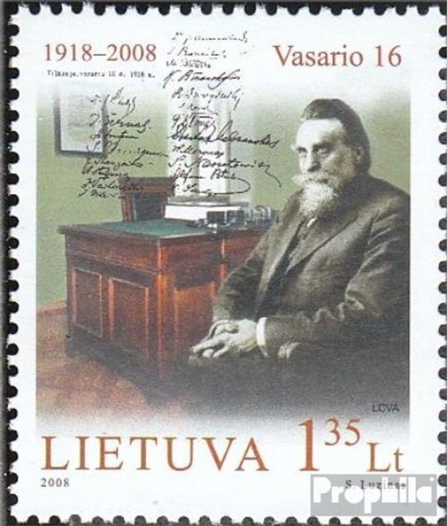 Briefmarken Litauen 2008 Mi 963 (kompl.Ausg.) postfrisch Unabhängigkeit