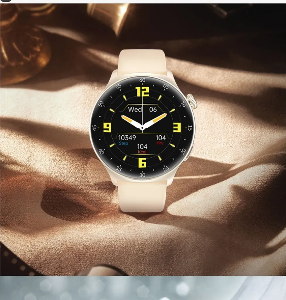 Montre connectée MX16 Or avec appels Bluetooth et écran HD de 1,43 pouce