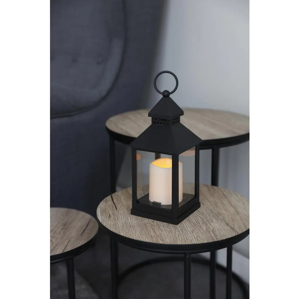 Solution Éclairage Déco : Lot 12 Lanternes Métal Noir Anti-Courant Air