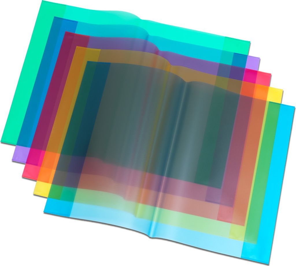 Heftumschlag / Hefthülle DIN A5 / Farbe: transparent blau Produktbild 