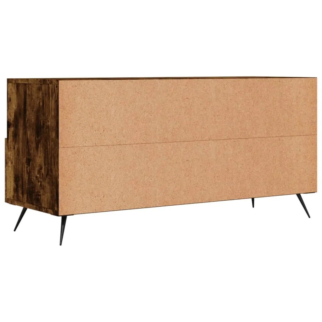 Porta TV Rovere Fumo 102x36x50 cm | Mobile Legno con Ripiani - 9