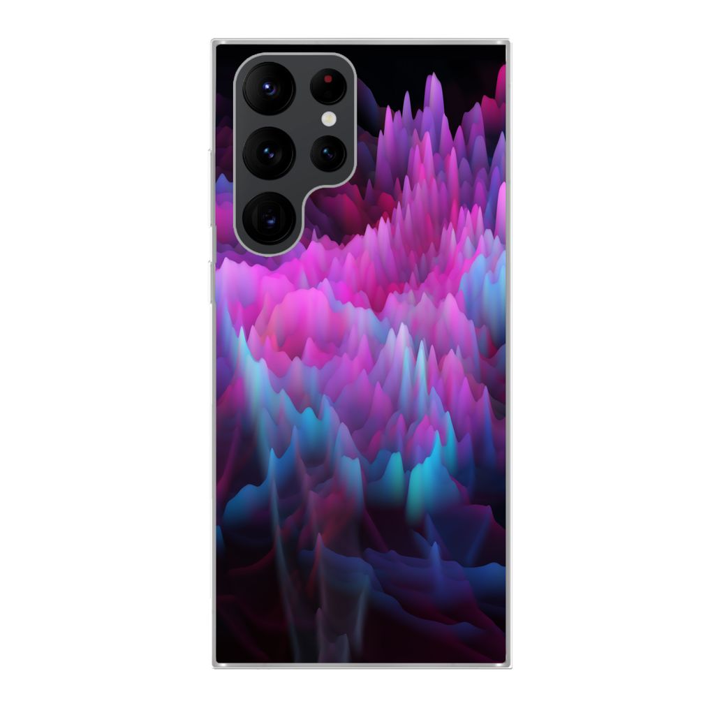 MuchoWow Handyhülle Schutzhülle Hülle für Samsung Galaxy S22 Ultra Rauch - Farbe - Abstrakt Silikon Softcase Handy Hülle - Abbildung