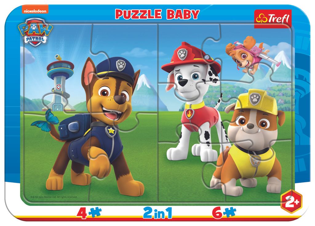 Trefl Paw Patrol Puzzle ramkowe 2w1 Psi Patrol Wesoły Psi Zdjęcie produktu 