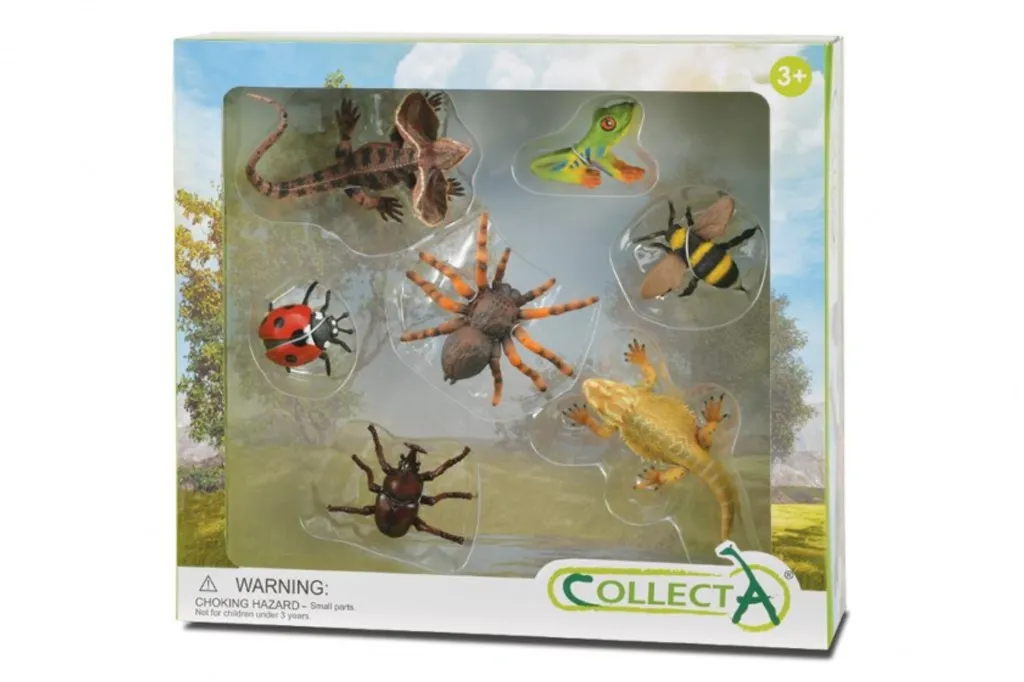 Lot de 7 figurines insectes et animaux sans produits toxiques pour enfant