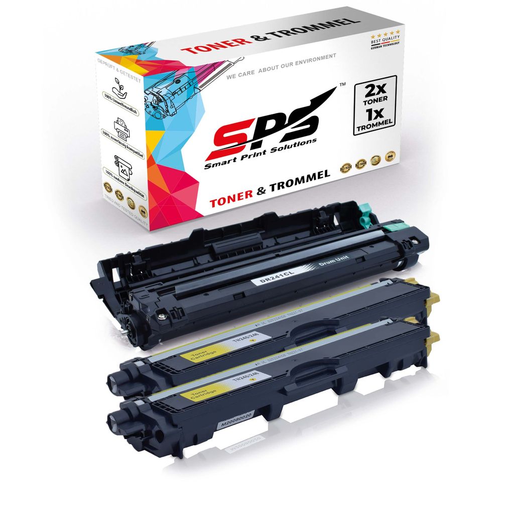 2x TN245 TN246 Toner Gelb + 1x DR241 Trommel kompatibel für Brother MFC-9142CDN Brother DR241 Brother TN245 TN246 MFC-9130 MFC-9130CW MFC-9131 MFC...