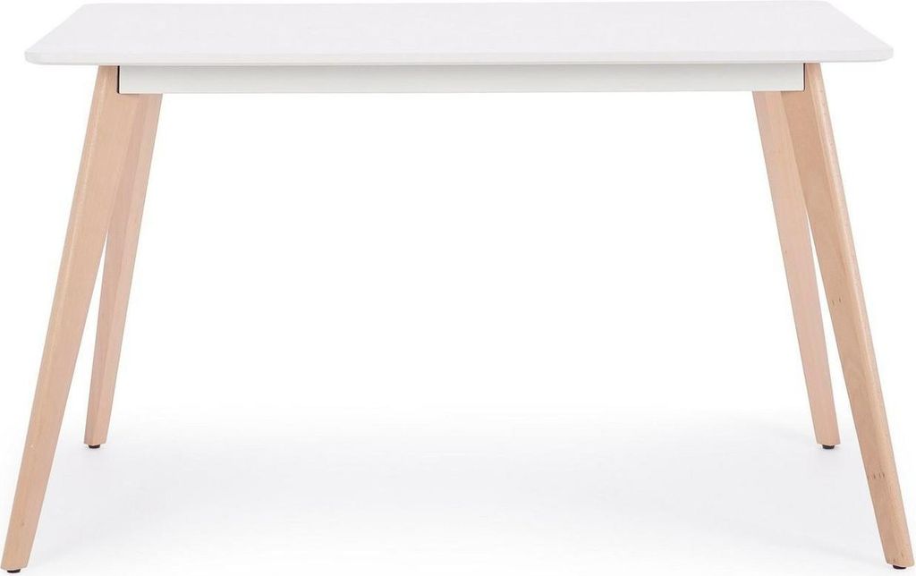 Tisch Michelangelo 120 x 80 x 74 cm MDF Buchenholz Natur Weiß _Natur24