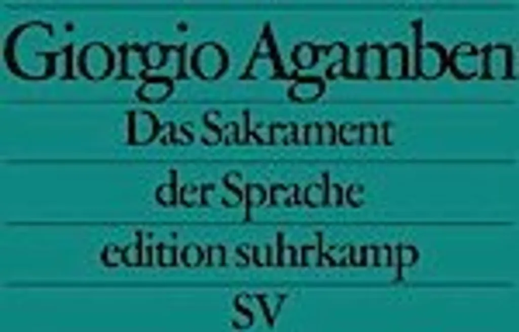 Das Sakrament der Sprache - Livre Essai de Giorgio Agamben Relié Luxe