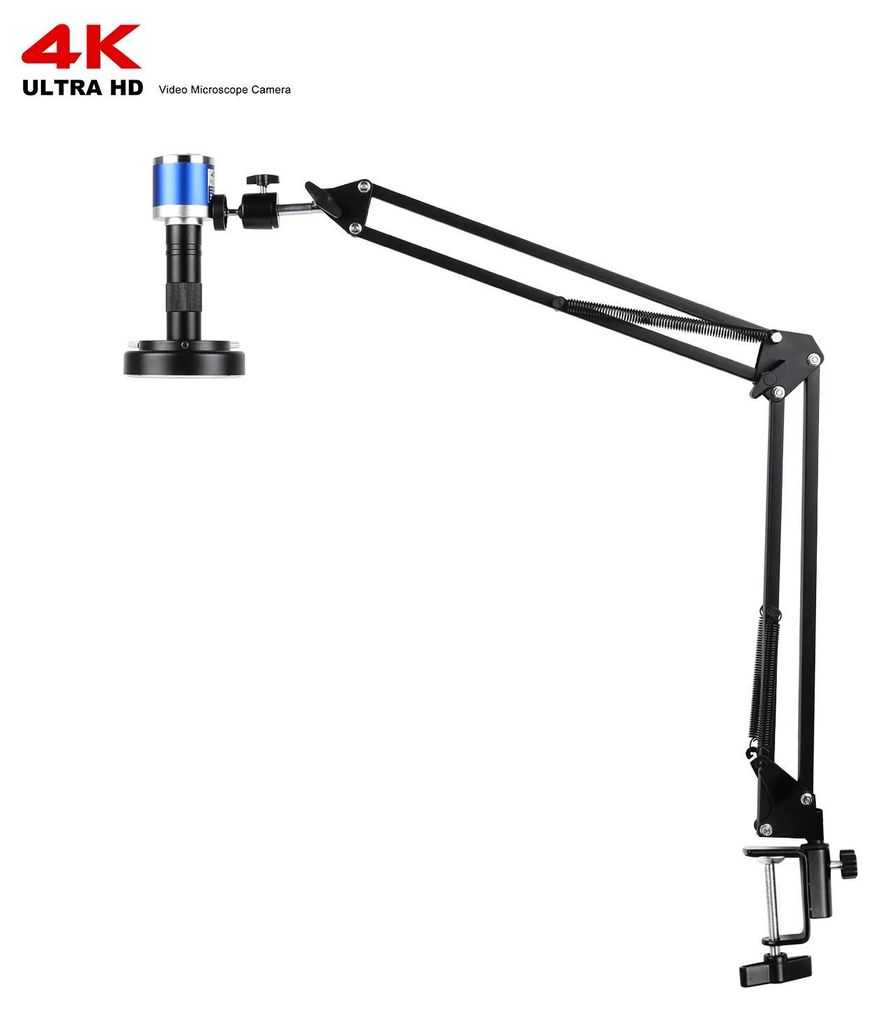 4K Digitales Mikroskop - HDMI USB-C Lötmikroskop - 60 FPS - 150x Vergrößerung - Aluminium-Stativ - Für Handyreparatur
