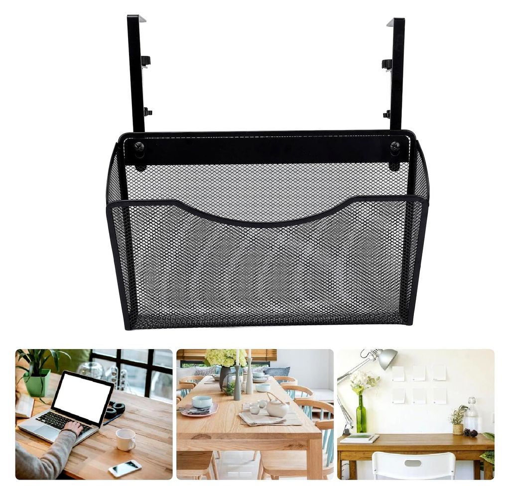 Hängende Schreibtisch-Aufbewahrung, Robustes Kohlenstoffstahlmaterial, Einstellbarer Seitlicher Datei-Organizer für Büro, Zuhause und Schule (SC...