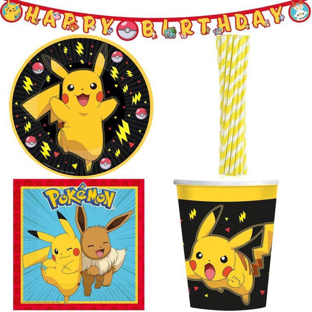 Geburtstag Partyset Pokemon Party Deko Kindergeburtstag Produktbild 