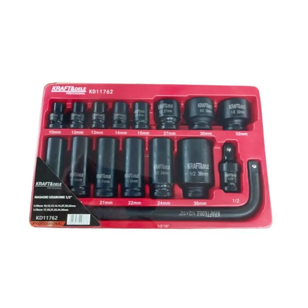 Jeu de douilles Kraft&Dele KD11762 pour maintenance auto et garage 1/2