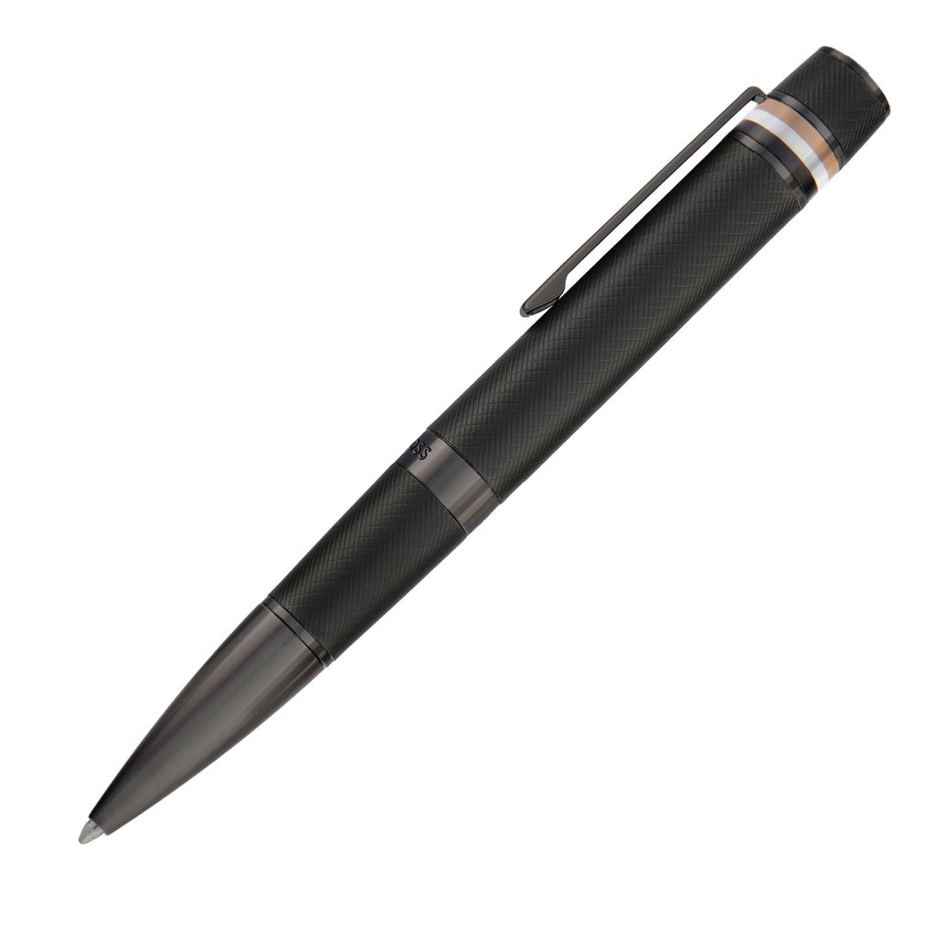 Hugo Boss Drehkugelschreiber Core Iconic Black – exklusiver Premium-Schreibstift in Schwarz