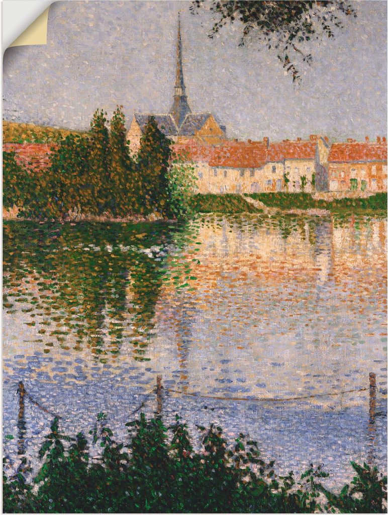 ARTland Wandbild, selbstklebend Ansicht Les Andelys mit Insel Lucas. Größe: 45x60 cm