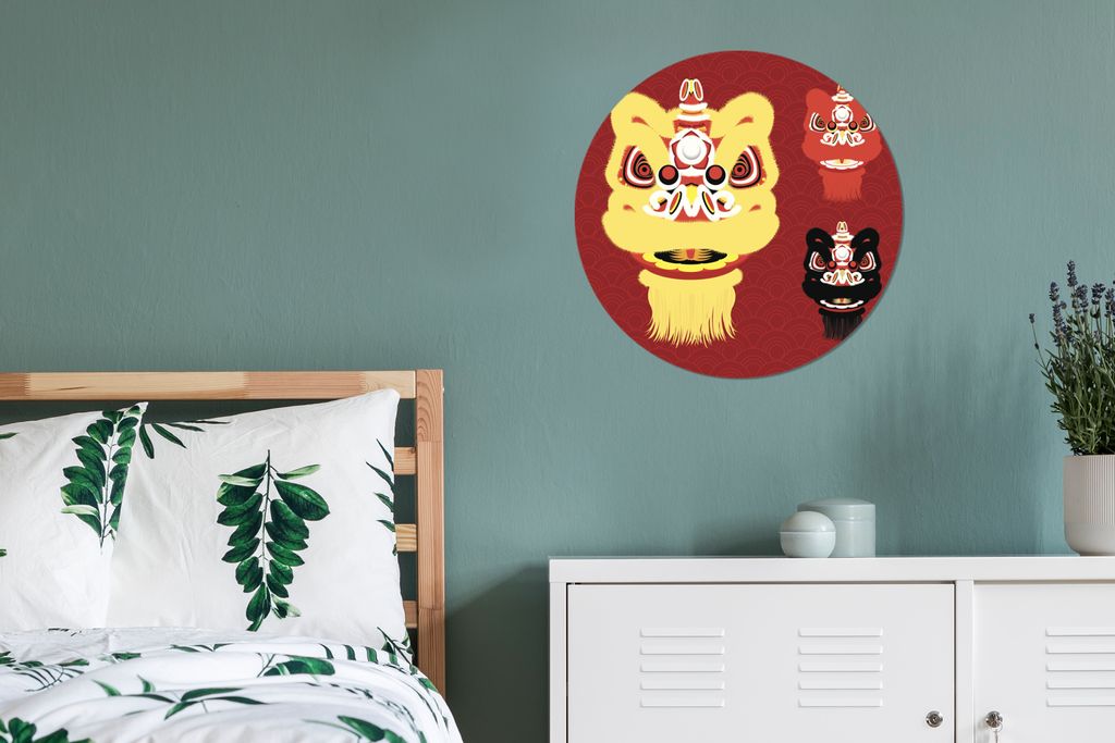 MuchoWow - Wand Kreis - Das Schlafzimmer - Die Bilder - Wandmalerei - Kunst für das Haus - das Plastik