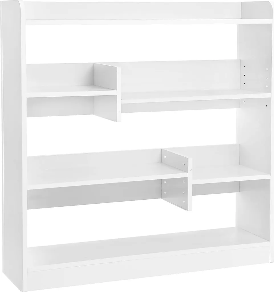Bibliothèque réglable blanche modulable étagères bois de 180x60x30 cm