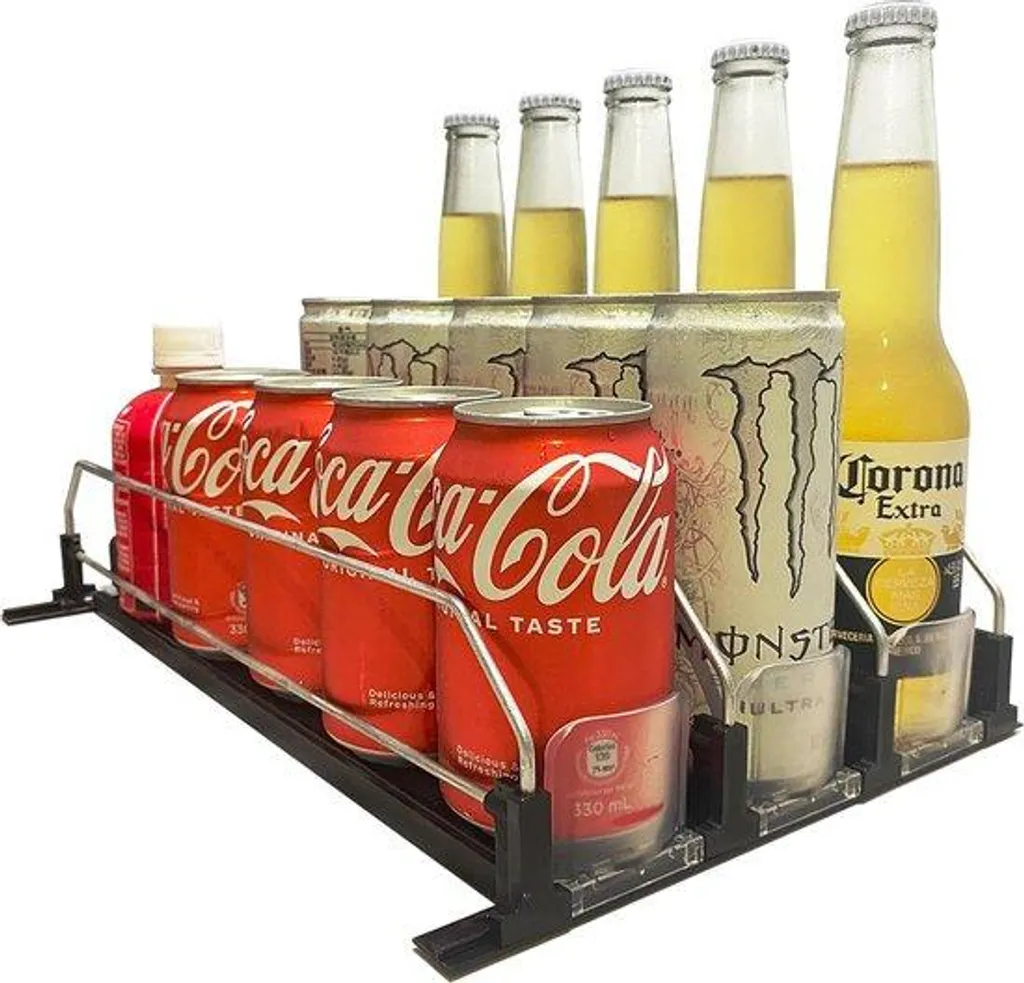 Support automatique boîtes de conserve à ouverture douce en métal noir