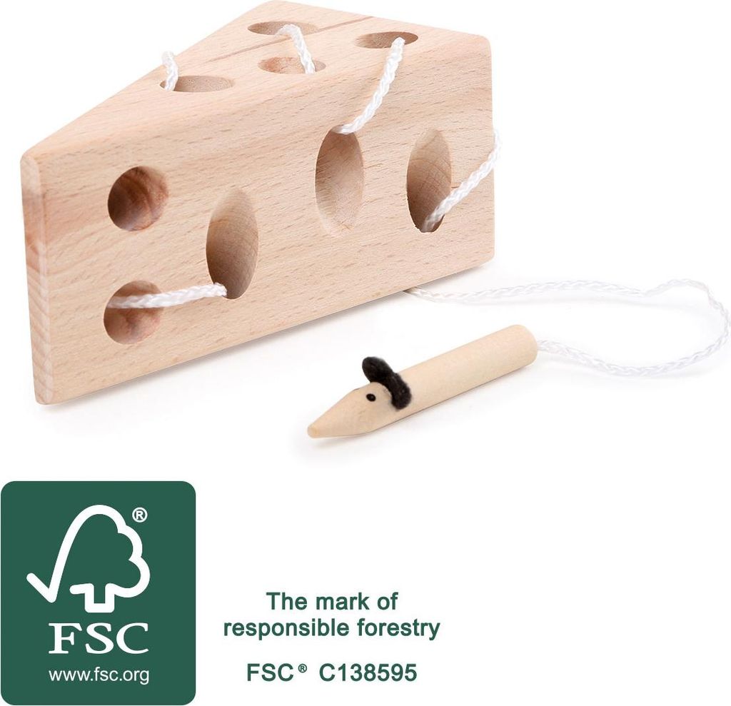 Fädelspiel Käse und Maus Produktbild 